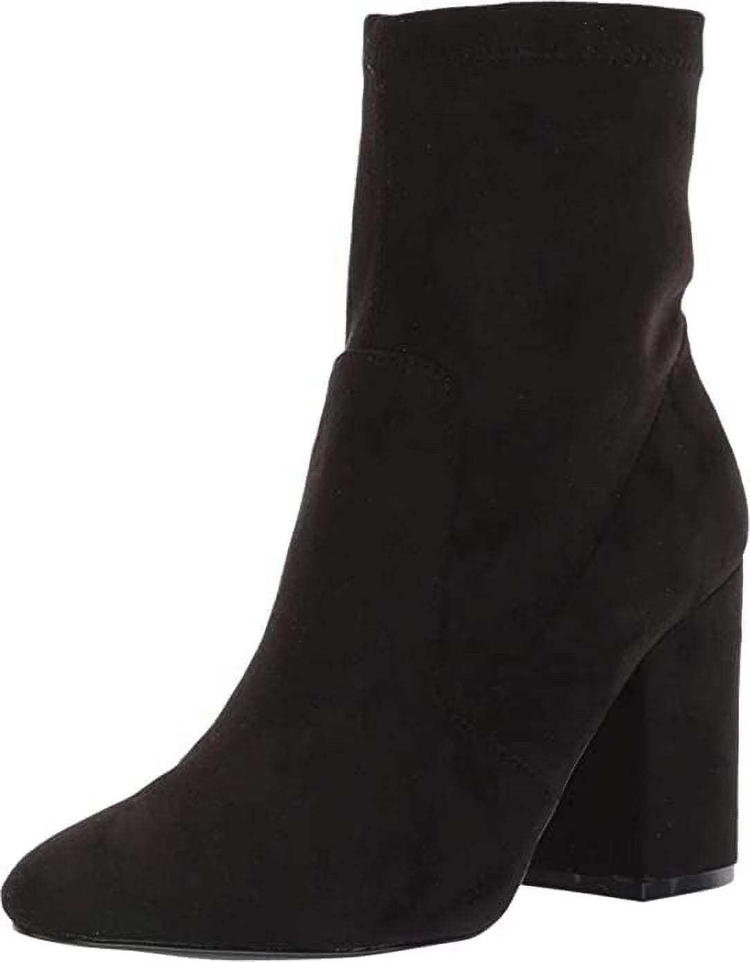 Black Suede Block Heeled Ankle Boots S426915