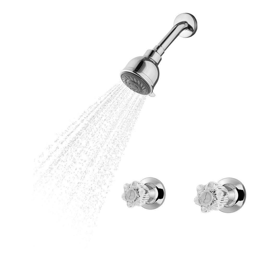 Polished Chrome 2-Handle 3-Spray Shower Faucet H56045