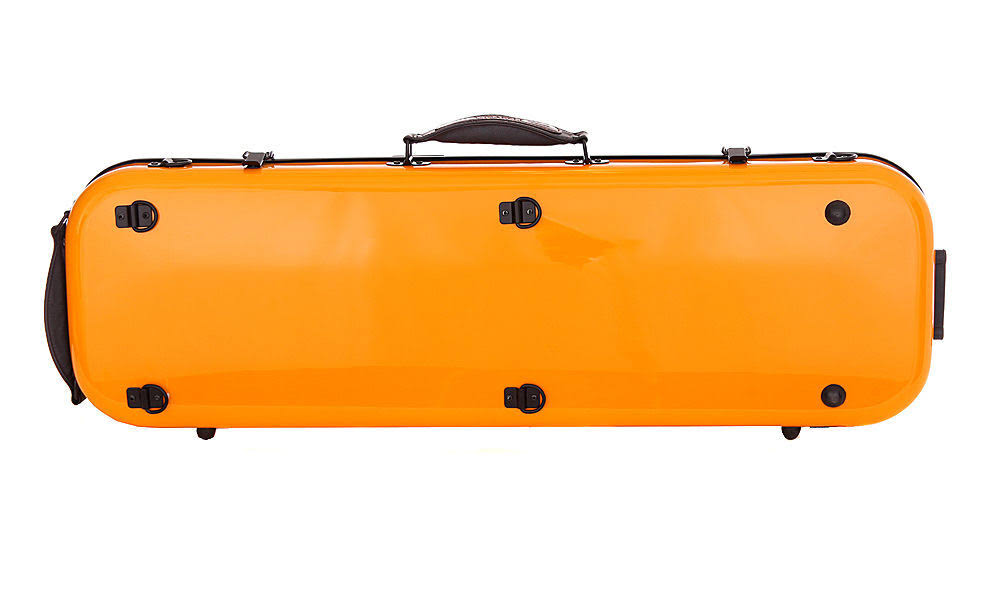 Oblong Fiberglass Violin Case Orange 4/4 K760