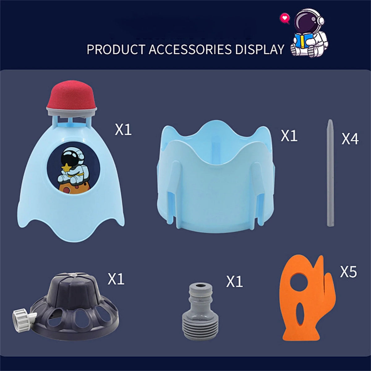Water Spray Rocket Sprinkler Outdoor Toy A97626