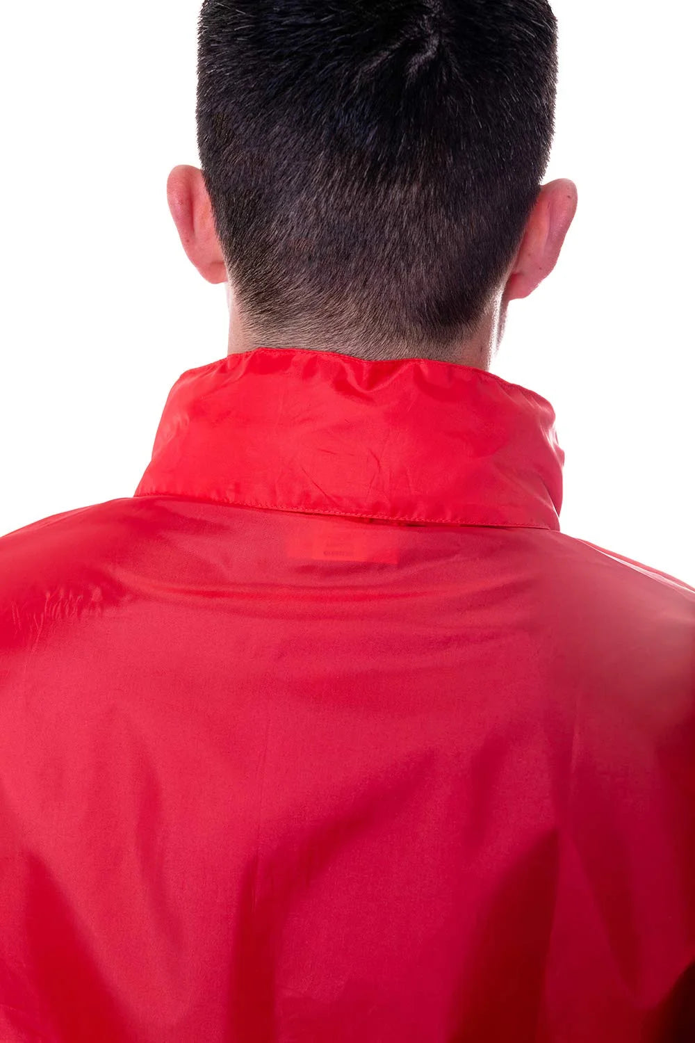 Red Water Resistant Windbreaker Jacket with Hood (L) C453
