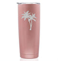 Rose Gold Double Wall Vacuum Insulated Stainless Steel Tumbler Travel Mug (Skinny 20 oz) Z3626