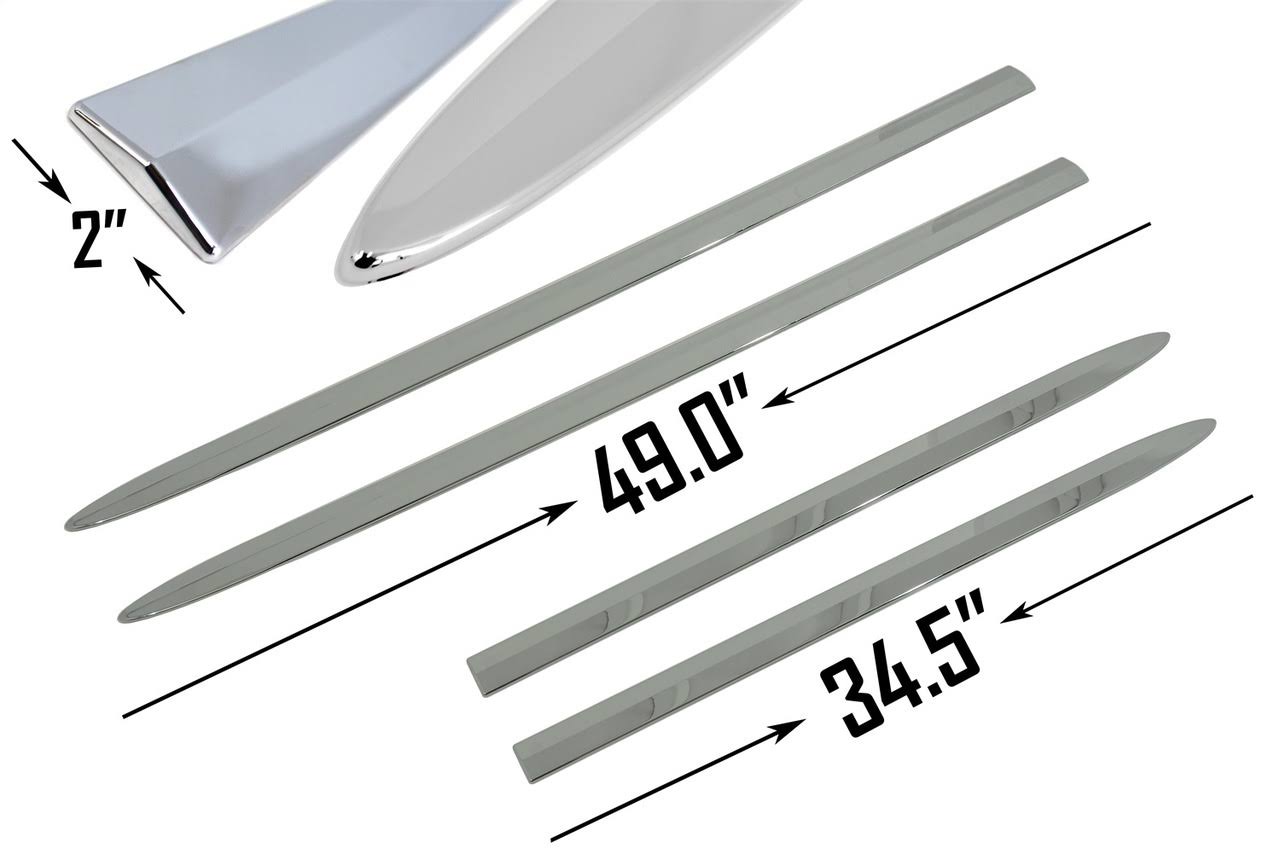 ABS Chrome Bodyside Moldings L3861