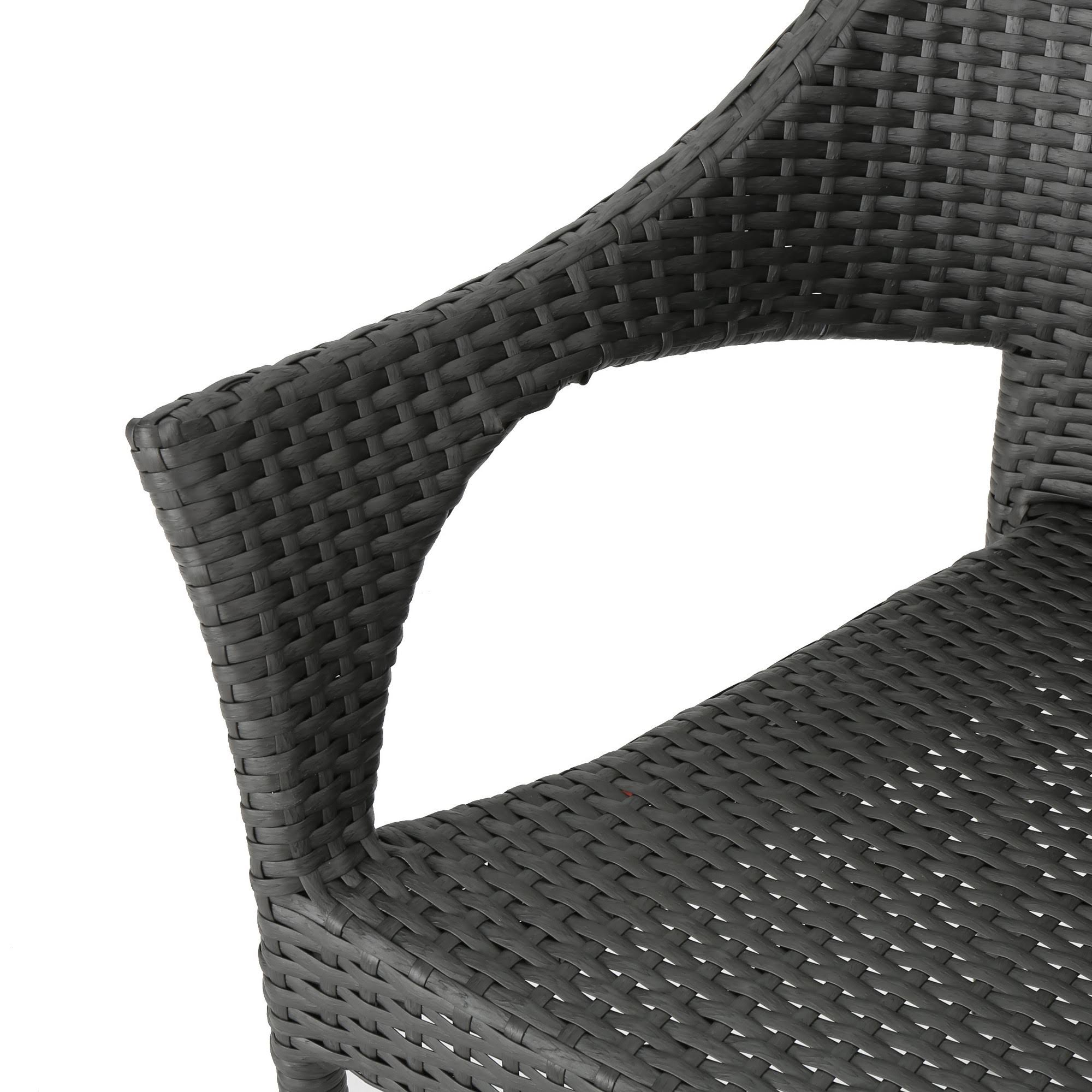3PC Wicker Chat Set Gray U912312