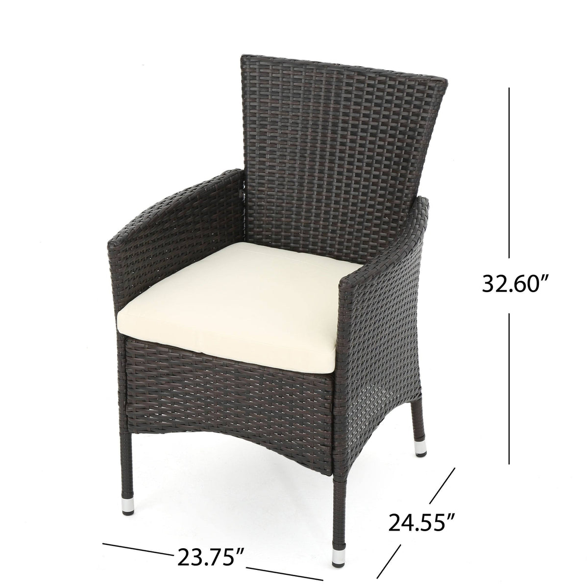 3PC Wicker Chat Set Gray U912312