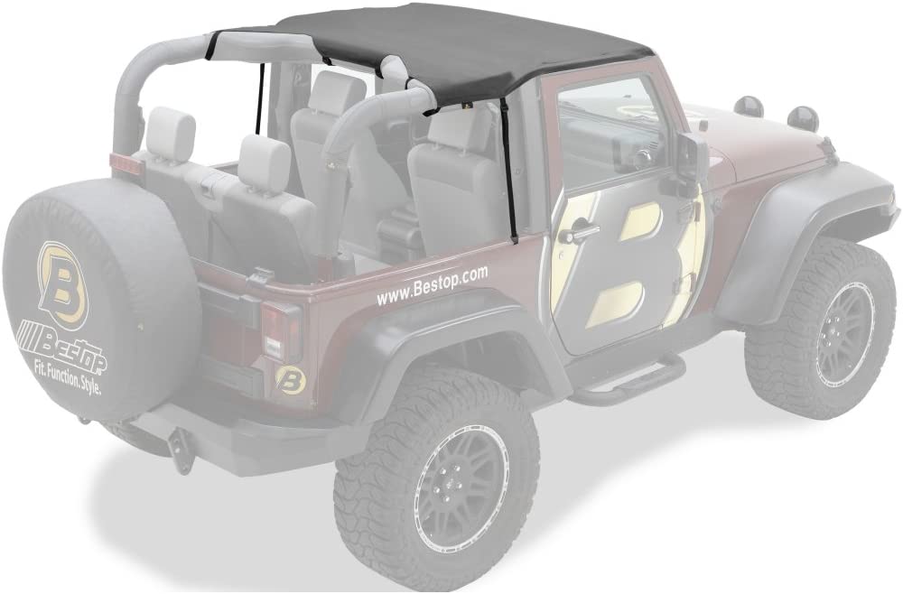 Black Diamond Header-style Bikini Top for Wrangler JK 2-Door J916241