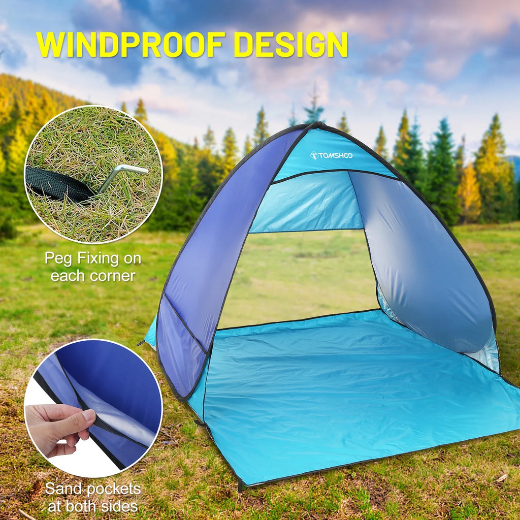 Pop Up Beach Tent with Carry Bag W761790