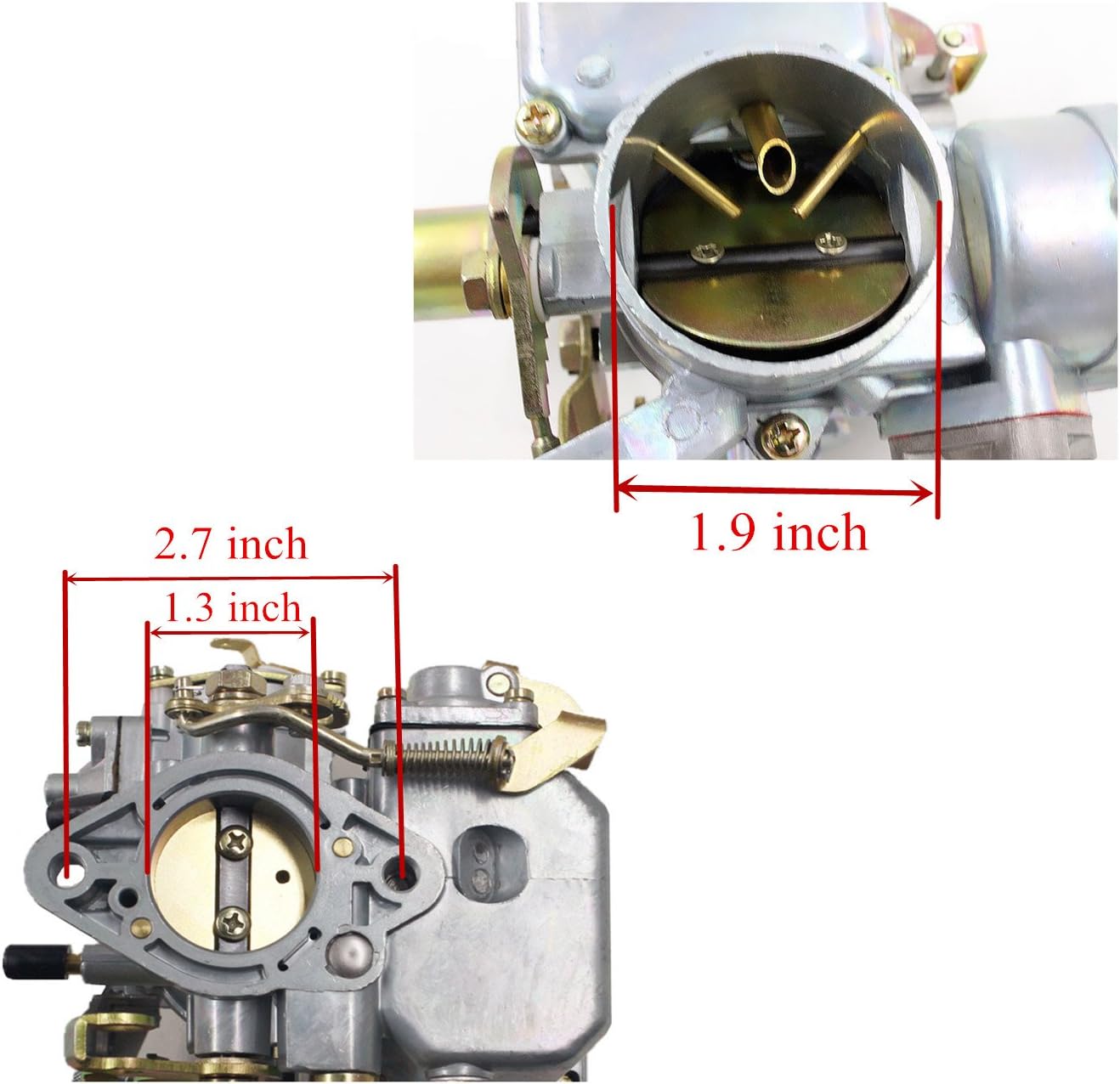 Carburetor for VW Beetles 1971-1979 Dual Port 1600cc Engine with 12V Electric Choke Pack of 2 F8796
