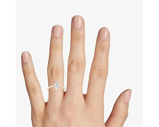 18K Yellow Gold Diamond Solitaire Ring Size 10.5 M5923