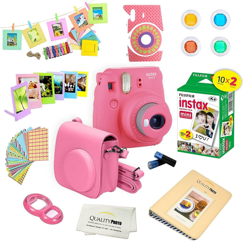 Flamingo Pink Instant Camera Kit with Film and Accessories P267196