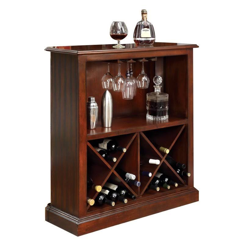 Dark Cherry Wood Wine Rack U84740