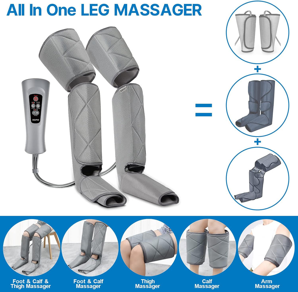Leg Massager with Compression, 6 Modes 4 Intensities, Adjustable Leg Wrap C561945