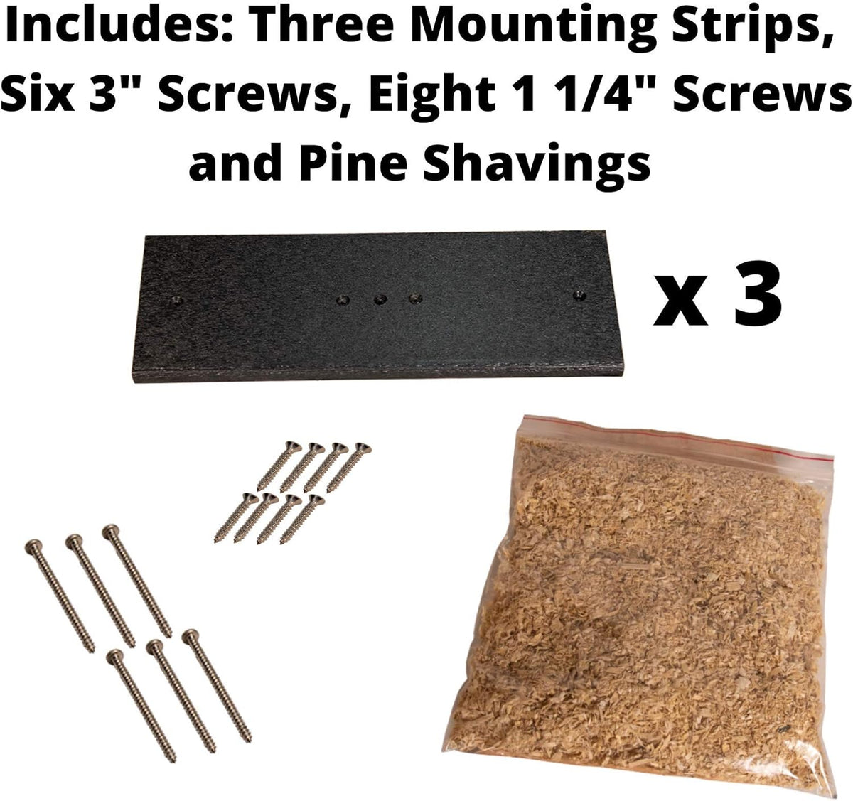 Barred Owl Nesting Box with Mounting Hardware and Pine Shavings U3504