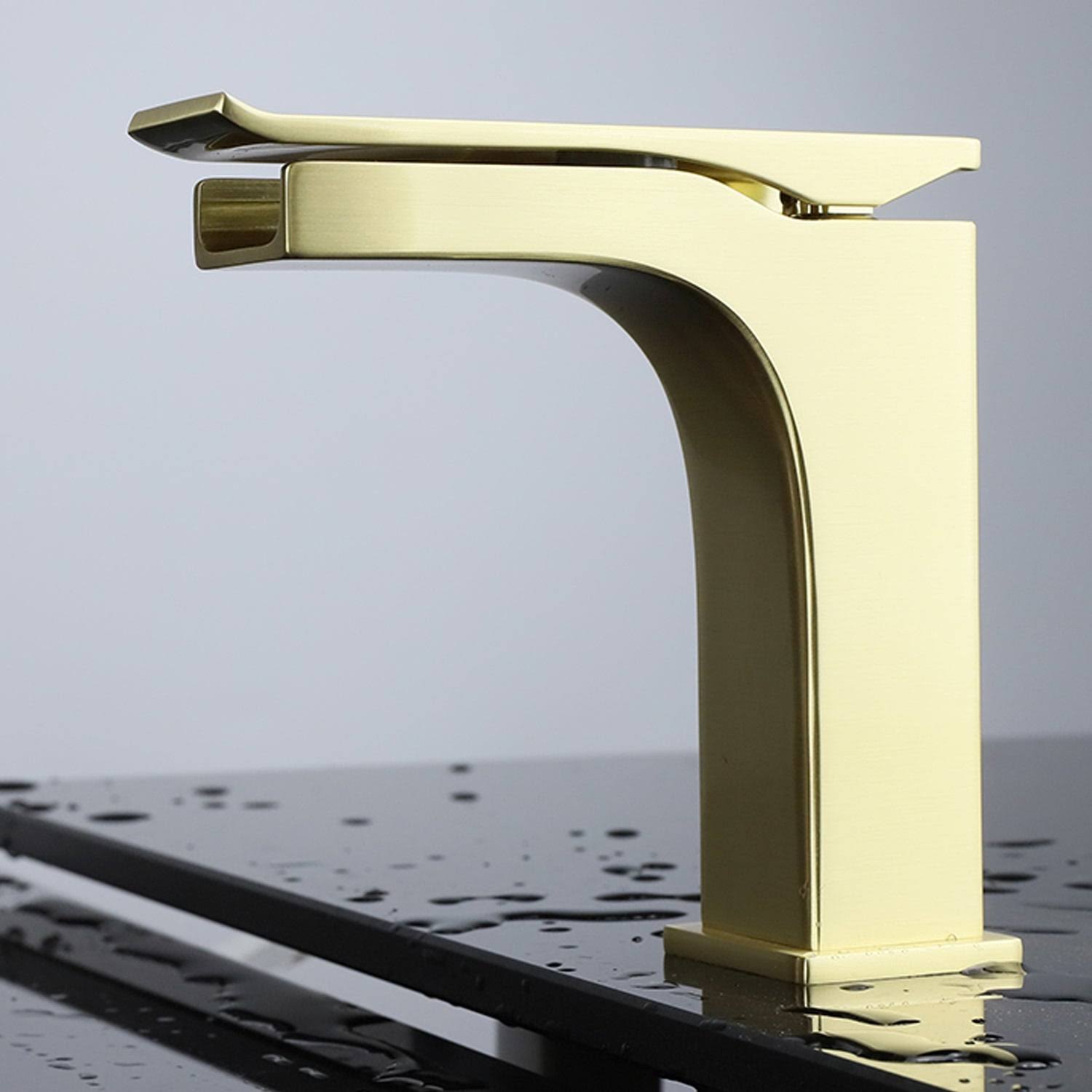 Satin Brass Single-Handle Bathroom Faucet N702