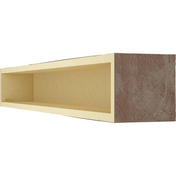 Hand Hewn Faux Wood Fireplace Mantel, Aged Pecan T779843