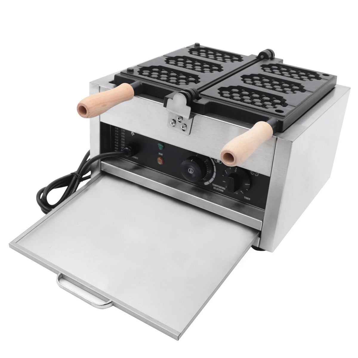 3 Slice Stainless Steel Non-stick Double Head Waffle Maker H449403