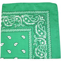 150 Paisley 100% Polyester Bandanas (Green) M113