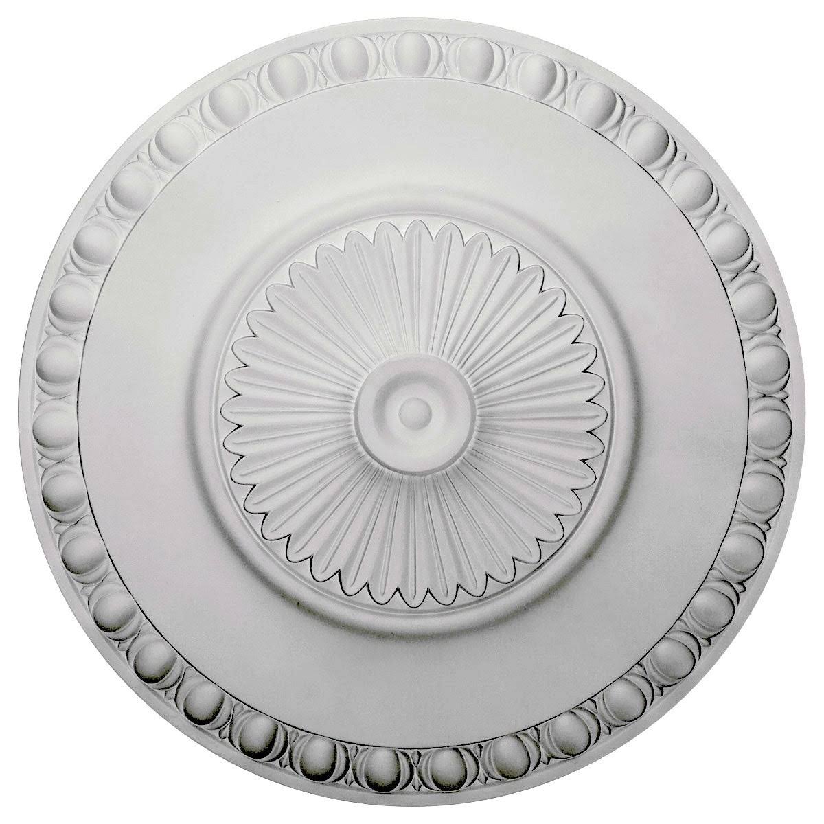 23 1/2x22OD x 3 1/4x22P Hand-Painted Copper Penny Ceiling Medallion V724