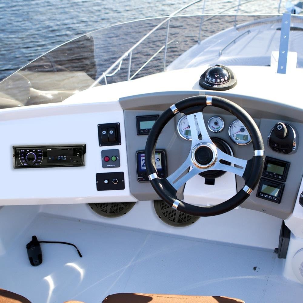 Marine Headunit Receiver Speaker Kit with Bluetooth Waterproof Speakers Pack of 2 U753175