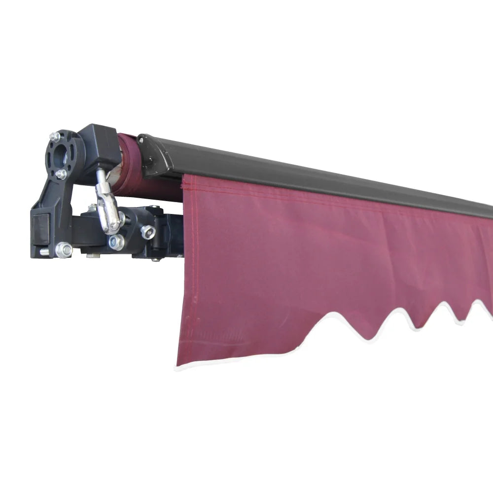 Burgundy Retractable Patio Awning V98694