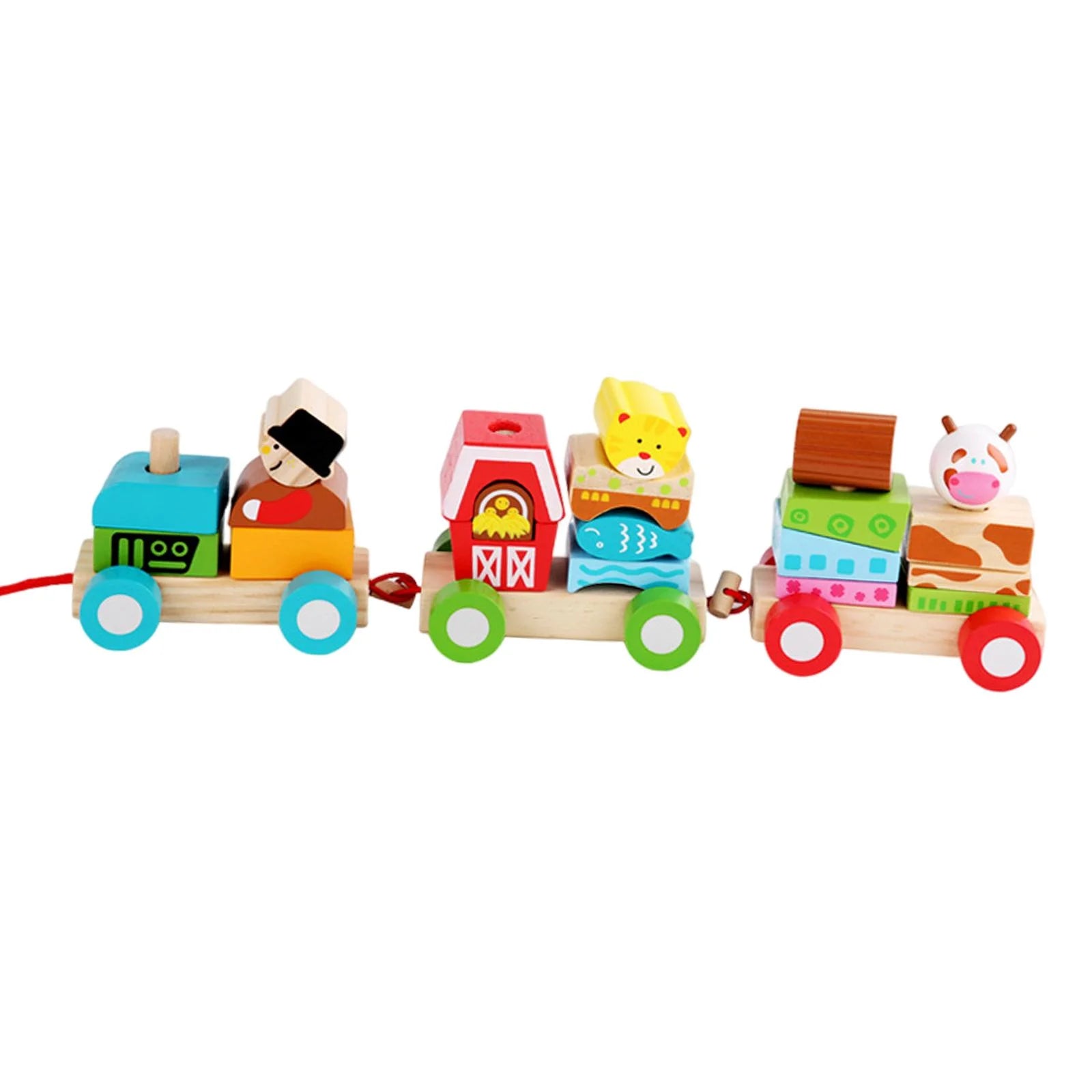 Stacking Train Toy Wooden Train Set D4658