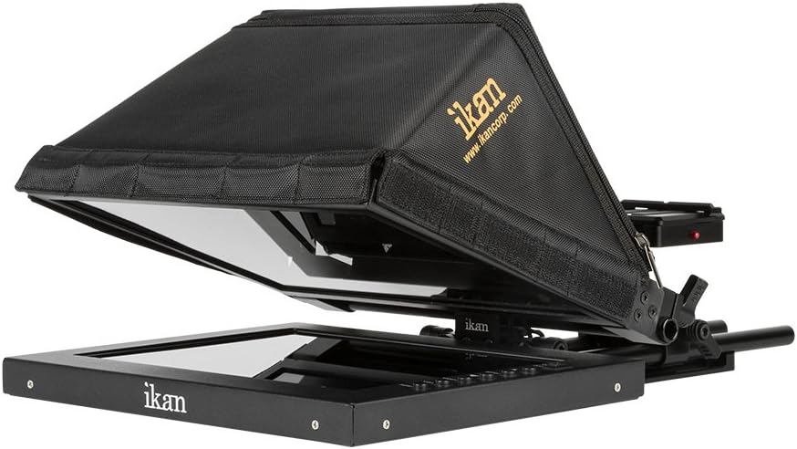 12-inch Portable Teleprompter Kit with Adjustable Glass Frame - Black P56036