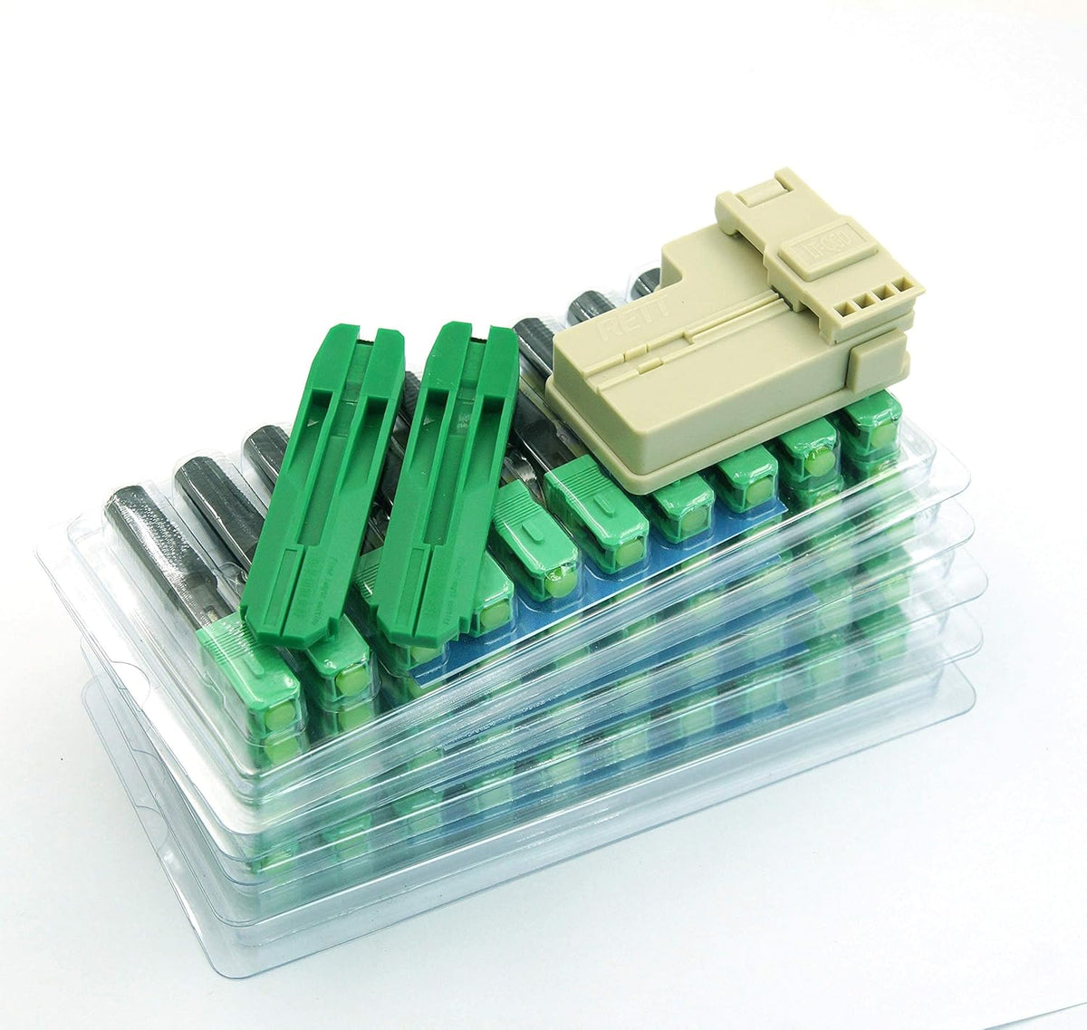 20pcs SC APC Fiber Optic Quick Connector with Matched Tools Fiber Reusable Connectors Single Mode SM 9/125 Mechanical Fast Connectors Adapter Pack of 2 K766647