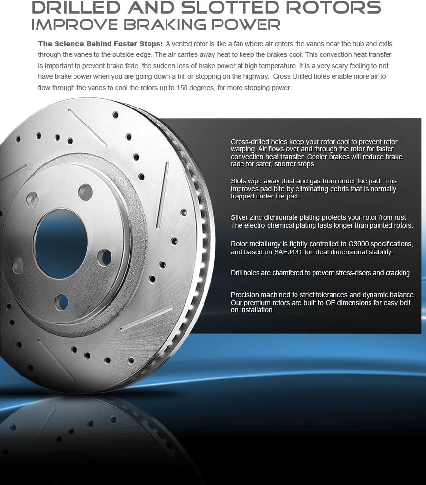 8 Lug Rotors with Ceramic Pads G25946
