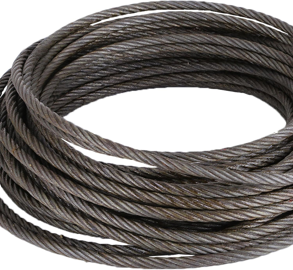 3/8" x 50' Wire Rope Winch Cable with Swivel Hook, Pack of 2 Z611451