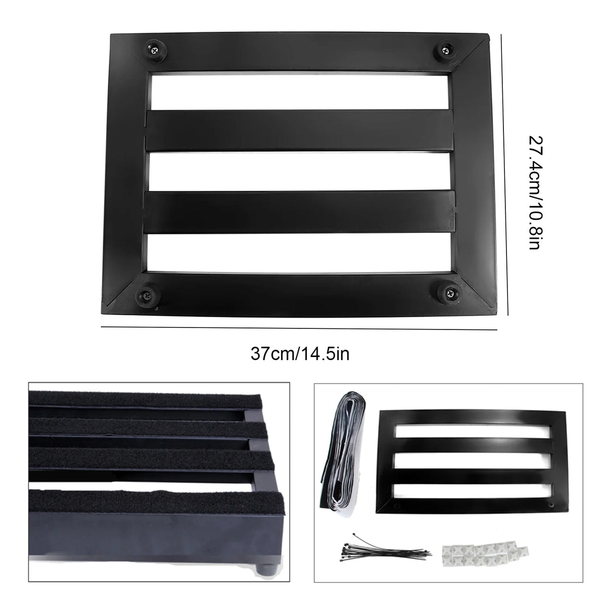 Electric Guitar Effect Pedal Board 370x274x40mm E781698