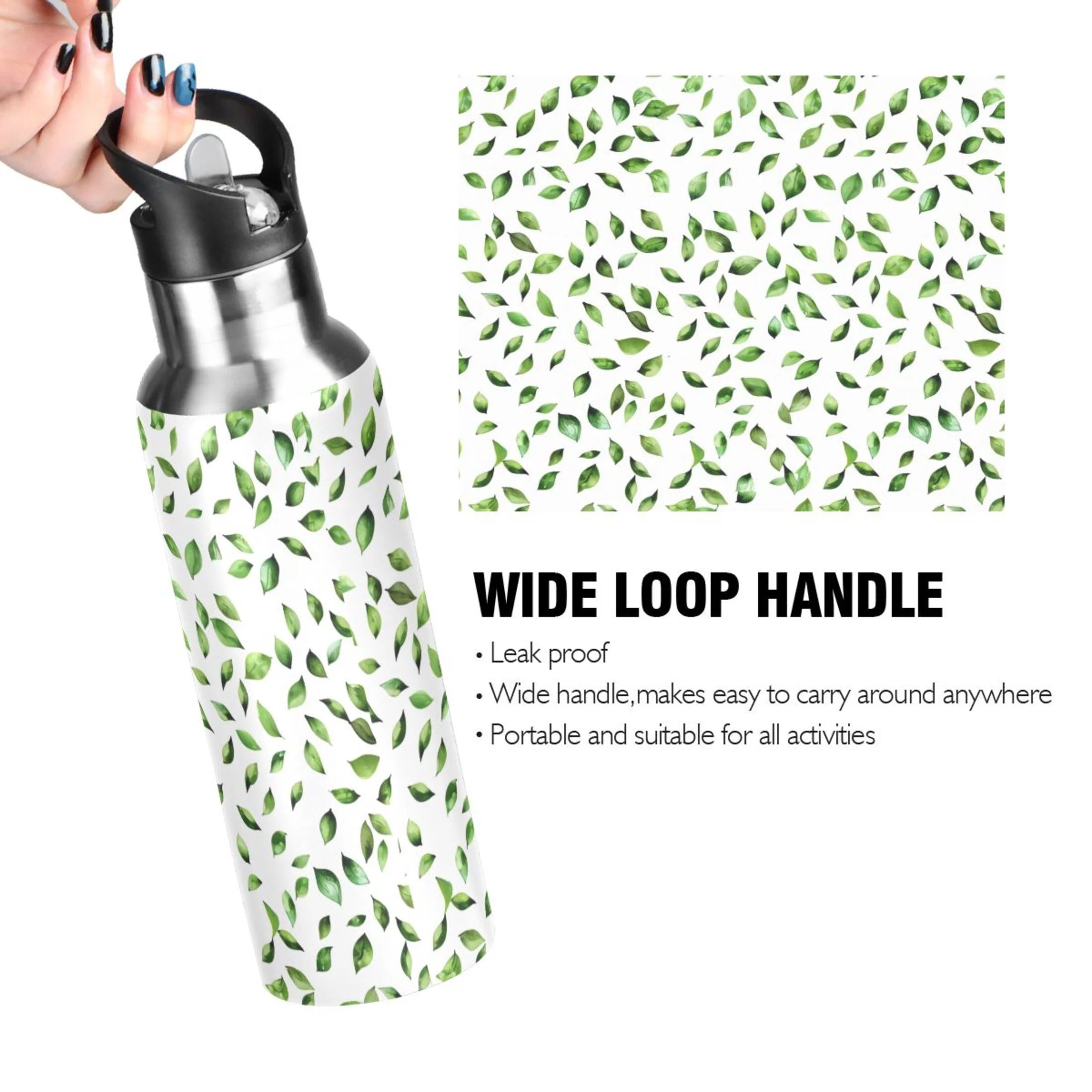 20 oz Kids Stainless Steel Insulated Water Bottle with Straw Lid I203