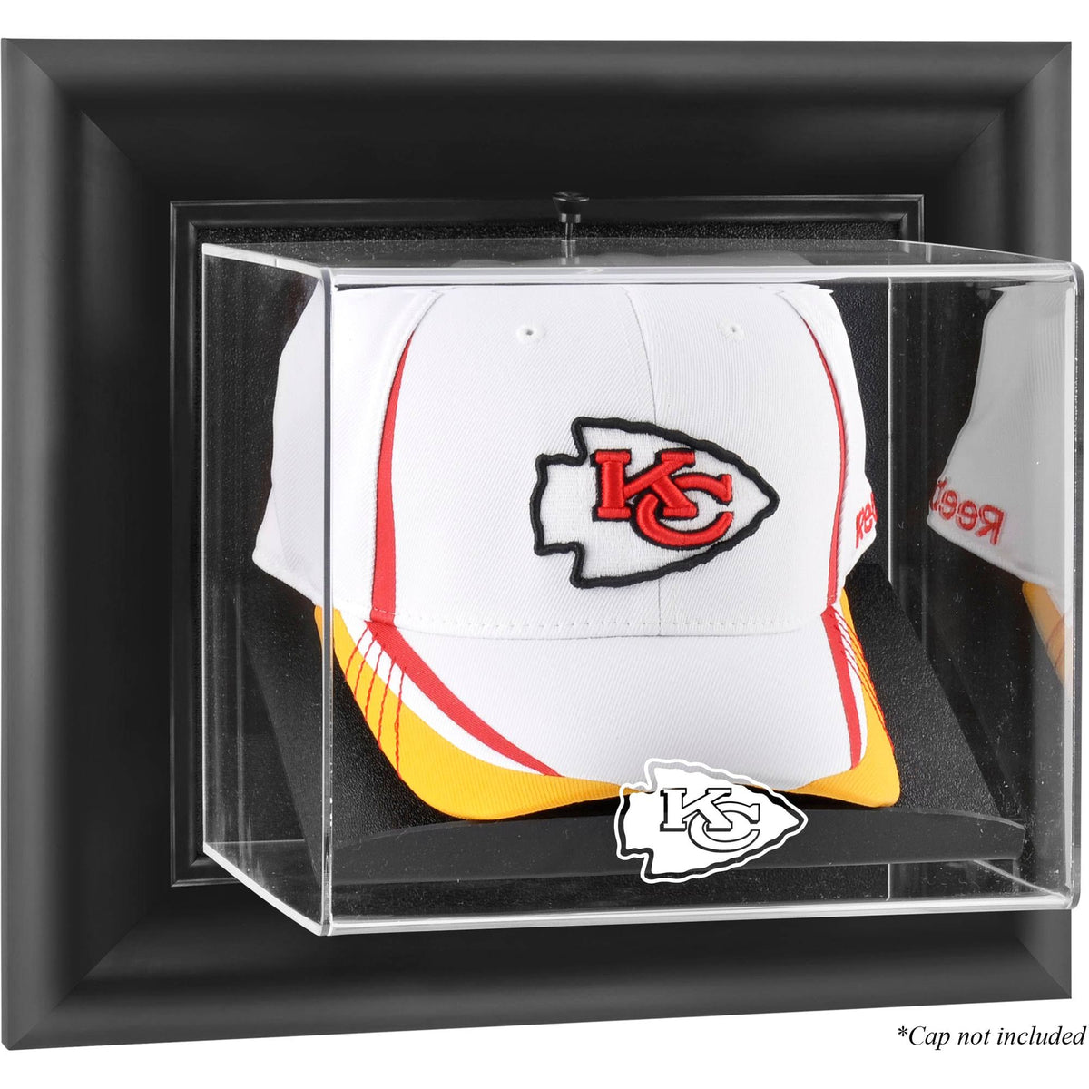 Black Framed Wall-Mountable Cap Logo Display Case V267154