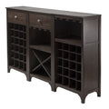 3-Pc Modular Wine Display Cabinet Set, Espresso Finish C91352