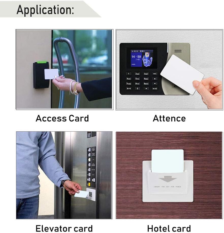 13.56MHz MIFARE Classic 1K RFID Smart Cards, ISO14443A Printable Blank RFID PVC Cards (200 pcs) C99115
