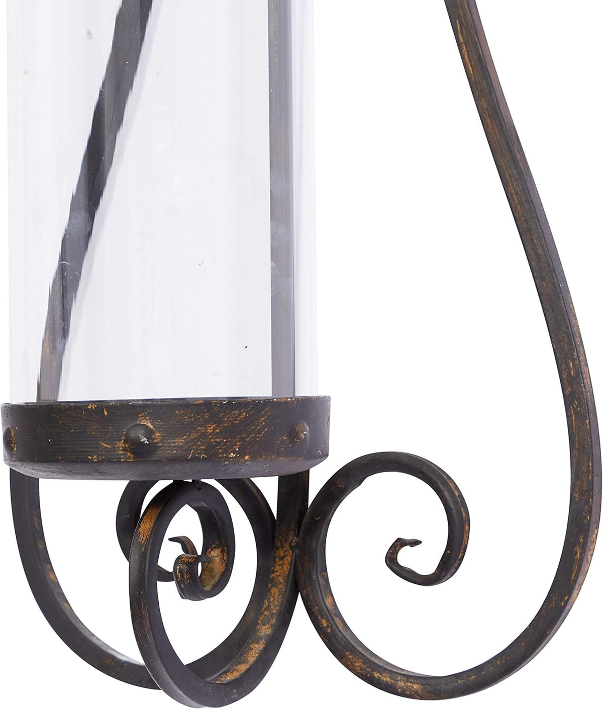 Metal Glass Candle Sconce, 7 by 27-Inch D939748