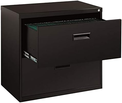 2 Drawer Lateral File Cabinet in Black C56463