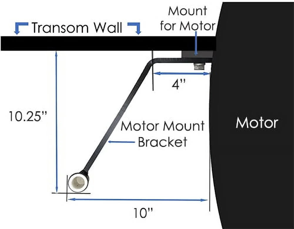 White Right/Starboard Side Motor Mount System with 7' White Pin X764