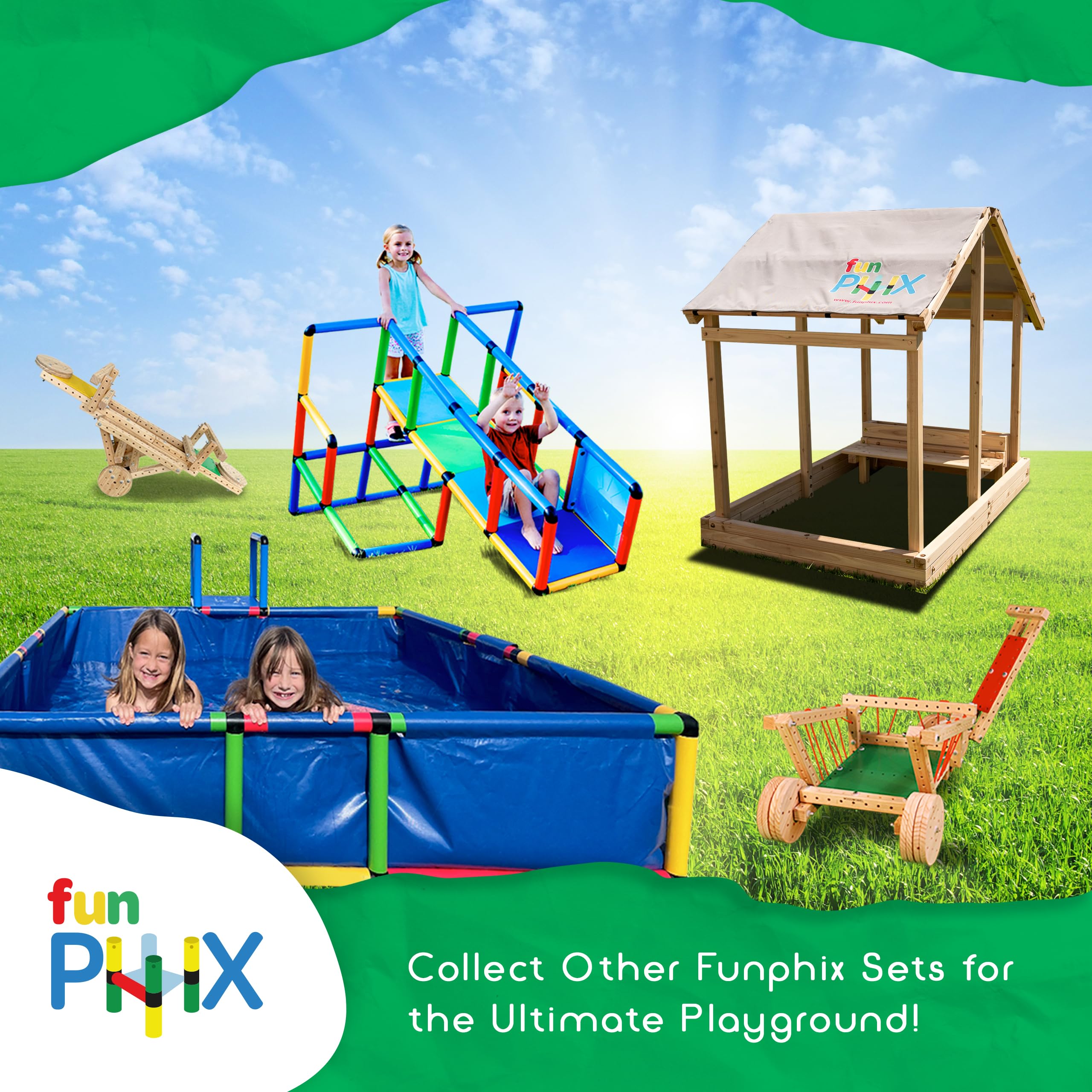 Kids Sandbox Outdoor Playset with Canopy, Bench, & Flower Planter H469174