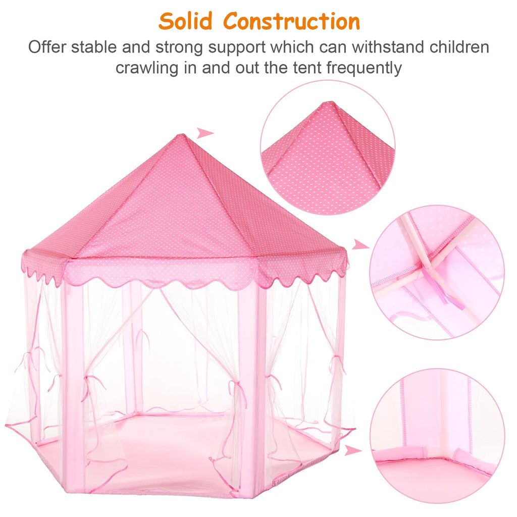 Princess Castle Tent Playhouse with Carry Case P5723