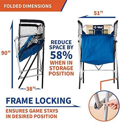 8-Option Interactive Basketball Arcade Game with LED Lights D845642