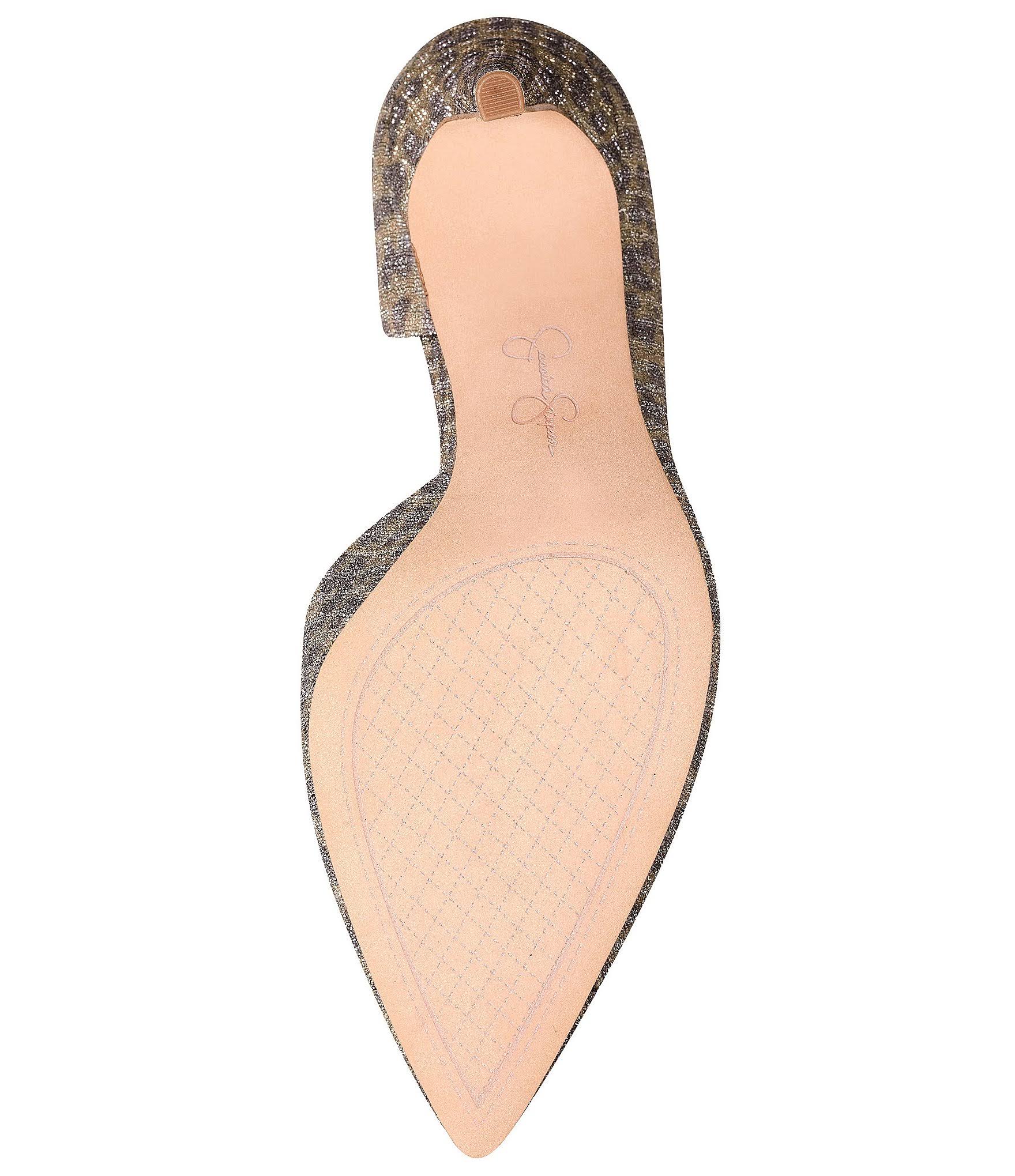 Metallic Leopard Print Pumps W232449