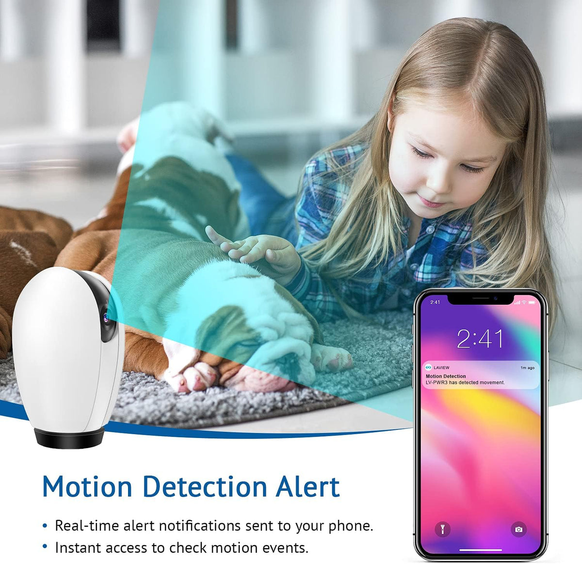 White 2 Pack Indoor WiFi Security Camera W7448