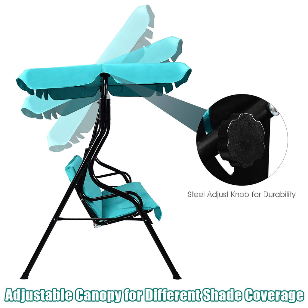 Black 3-Person Patio Swing with Canopy B305180