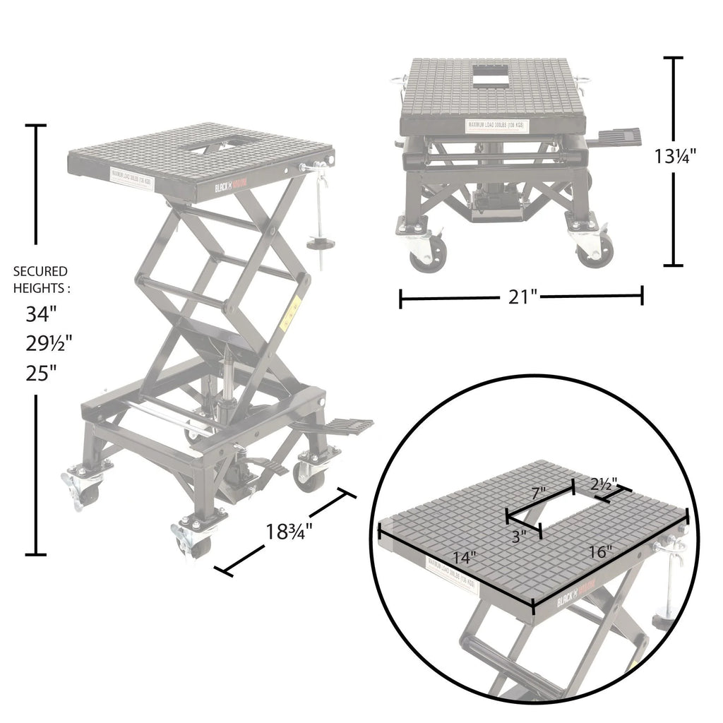 Hydraulic Motorcycle Scissor Lift with Casters Q808