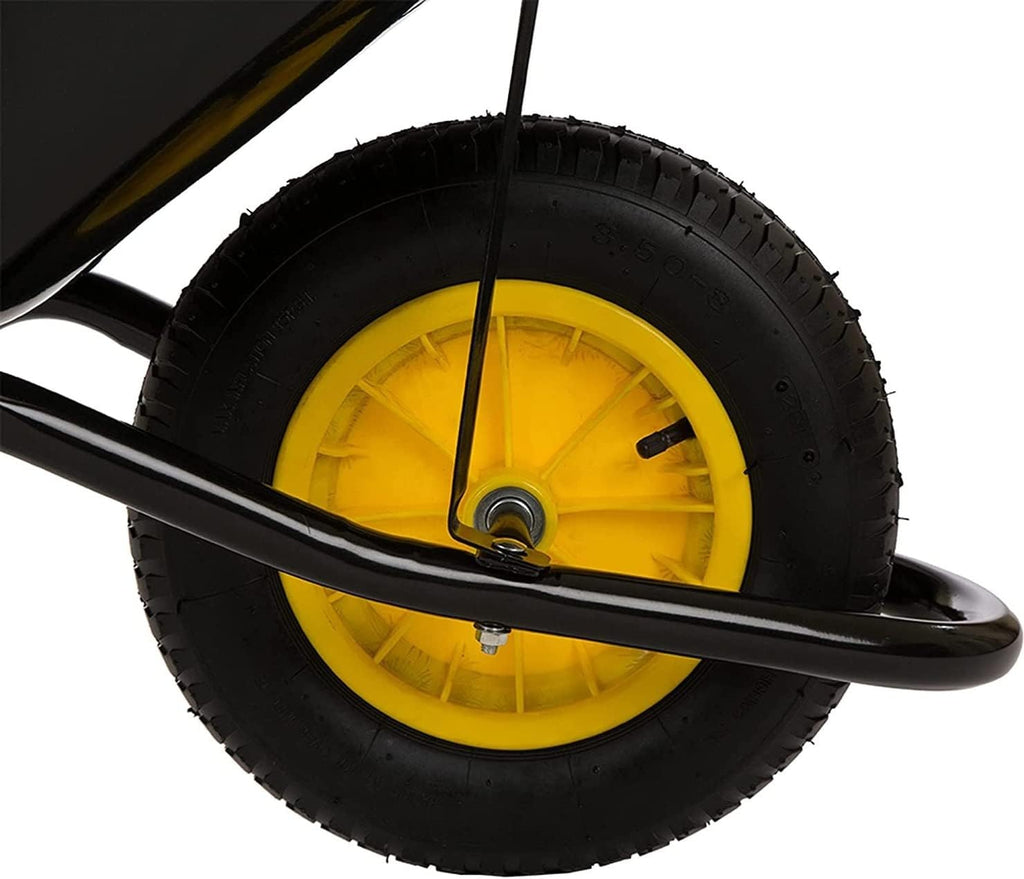 Black Framed Plastic Garden Wheelbarrow Utility Dump Cart E417