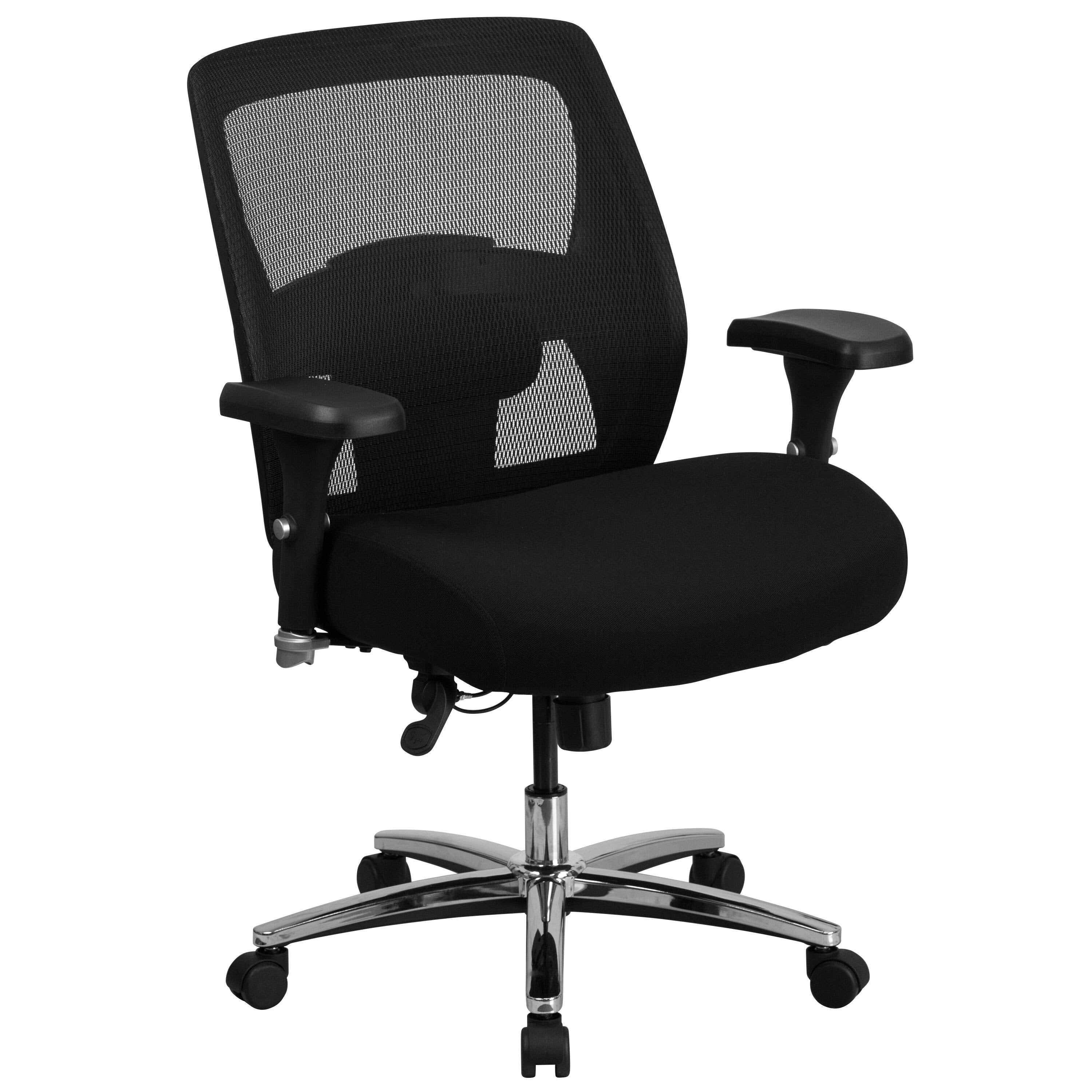 Black Fabric Swivel Office Chair M25927