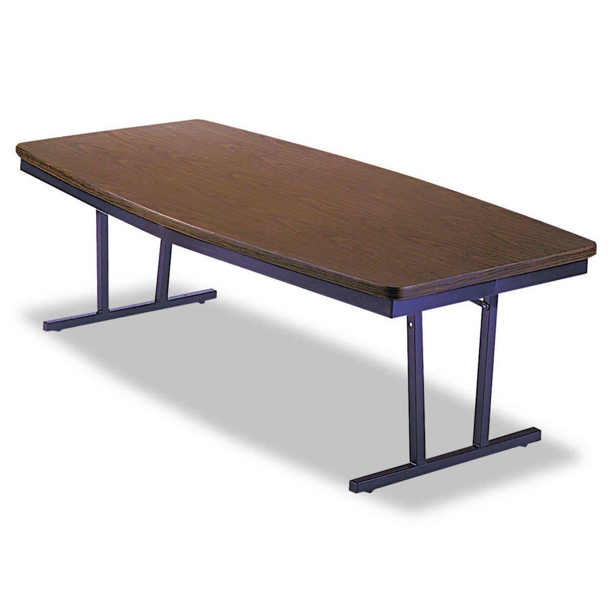 Walnut/Black Folding Conference Table 96W x 36D x 30H P866
