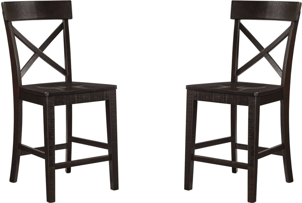 Dark Brown Barstool Set of 2 B671