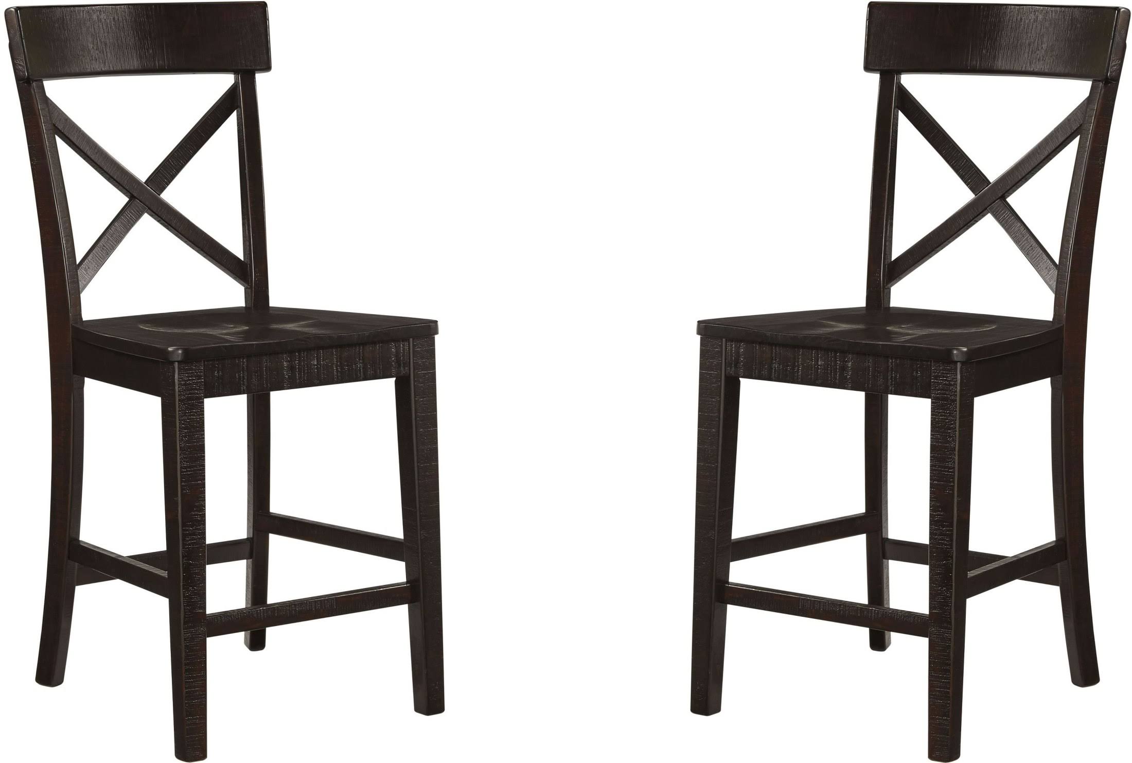 Dark Brown Barstool Set of 2 B671
