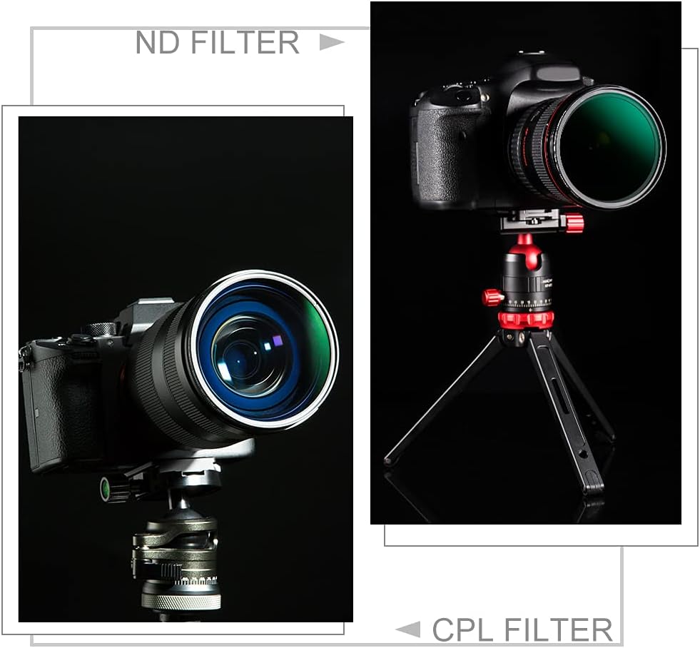 46mm ND8 ND64 CPL Circular Polarizer Filter Kit with Multi-Layer Coatings, Pack of 2 D9765